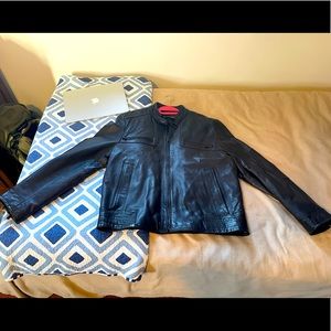 Mens Calvin Klein Authentic Leather Jacket